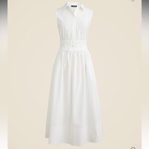 J-crew Fitted-waist shirt-dress in cotton poplin
